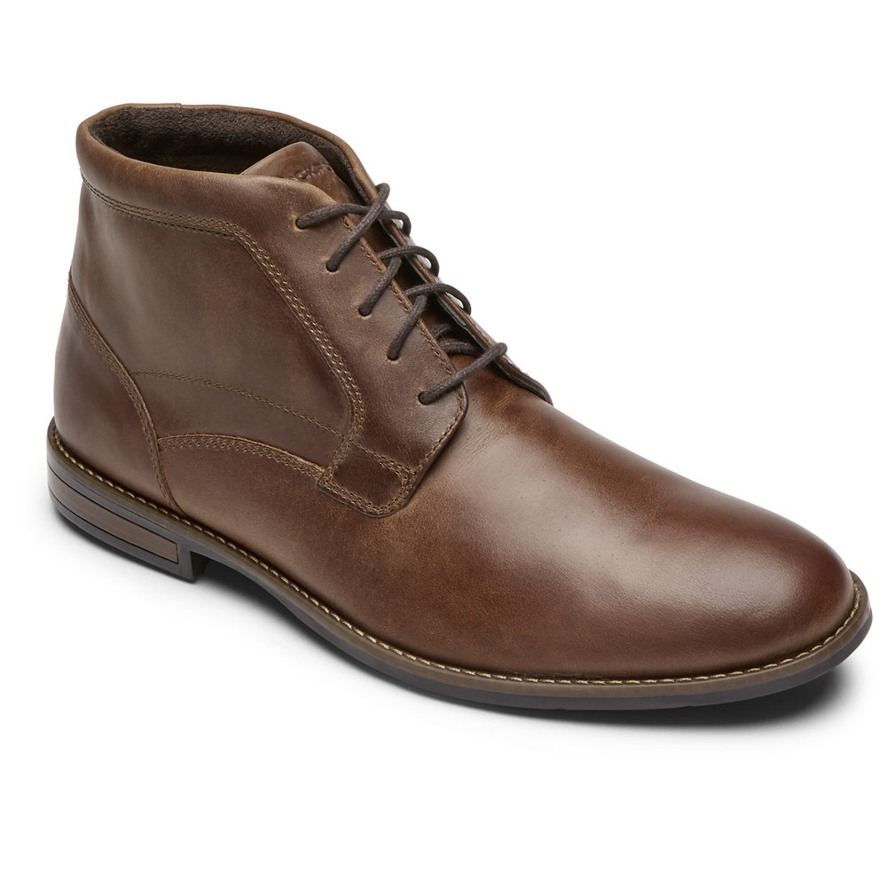 Rockport Singapore Mens Boots - Dustyn Chukka Brown - RB8912356